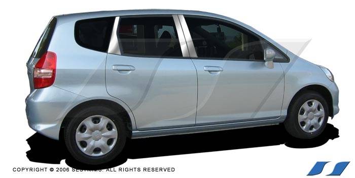 SES Trim - Honda Fit SES Trim Pillar Post - 304 Mirror Shine Stainless Steel - 6PC - P127