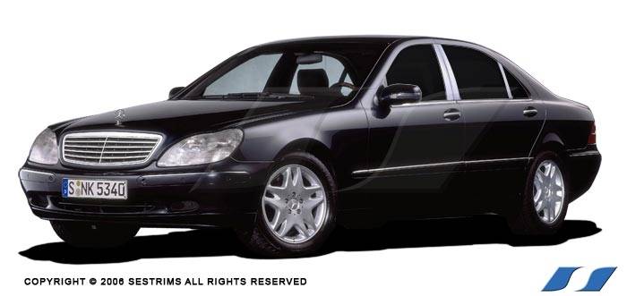 SES Trim - Mercedes-Benz S Class SES Trim Pillar Post - 304 Mirror Shine Stainless Steel - 6PC - P131