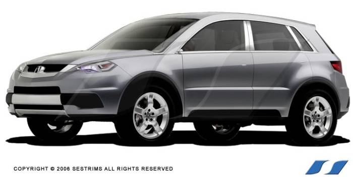 SES Trim - Acura RDX SES Trim Pillar Post - 304 Mirror Shine Stainless Steel - 4PC - P140