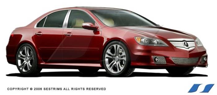 SES Trim - Acura RL SES Trim Pillar Post - 304 Mirror Shine Stainless Steel - 6PC - P141