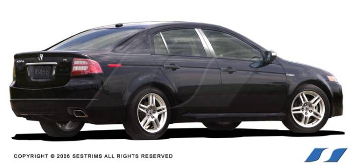 SES Trim - Acura TL SES Trim Pillar Post - 304 Mirror Shine Stainless Steel - 6PC - P142