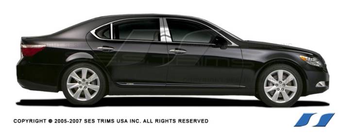 SES Trim - Lexus LS SES Trim Pillar Post - 304 Mirror Shine Stainless Steel - 6PC - P156