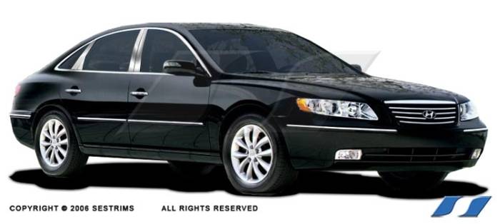 SES Trim - Hyundai Azera SES Trim Pillar Post - 304 Mirror Shine Stainless Steel - 6PC - P161