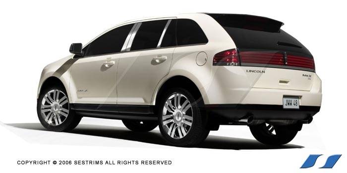 SES Trim - Lincoln MKX SES Trim Pillar Post - 304 Mirror Shine Stainless Steel - 6PC - P166