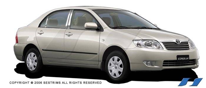 SES Trim - Toyota Corolla SES Trim Pillar Post - 304 Mirror Shine Stainless Steel - 6PC - P171