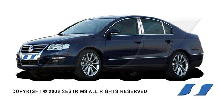 SES Trim - Volkswagen Passat SES Trim Pillar Post - 304 Mirror Shine Stainless Steel - 6PC - P178