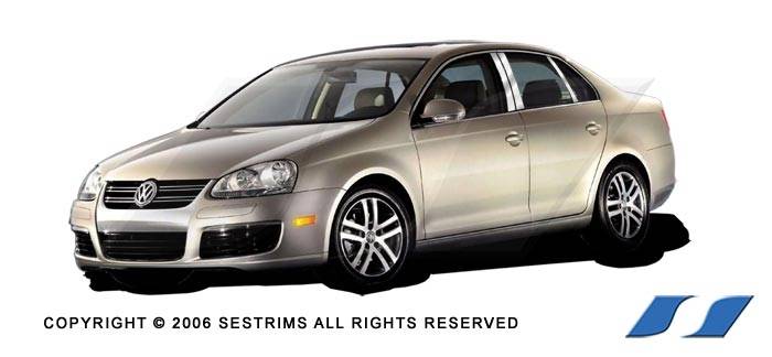 SES Trim - Volkswagen Jetta SES Trim Pillar Post - 304 Mirror Shine Stainless Steel - 6PC - P179