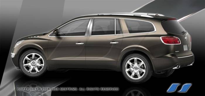 SES Trim - Buick Enclave SES Trim Pillar Post - 304 Mirror Shine Stainless Steel - 6PC - P191