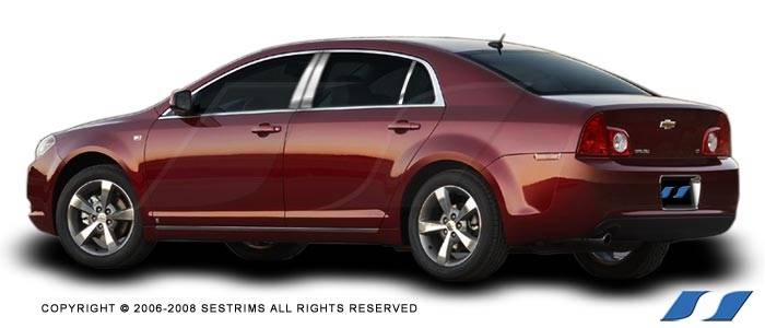 SES Trim - Chevrolet Malibu SES Trim Pillar Post - 304 Mirror Shine Stainless Steel - 6PC - P193