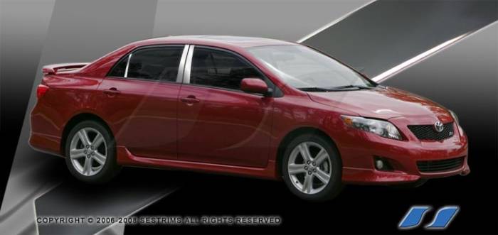 SES Trim - Toyota Corolla SES Trim Pillar Post - 304 Mirror Shine Stainless Steel - 6PC - P208