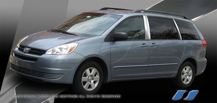 SES Trim - Toyota Sienna SES Trim Pillar Post - 304 Mirror Shine Stainless Steel - 6PC - P214