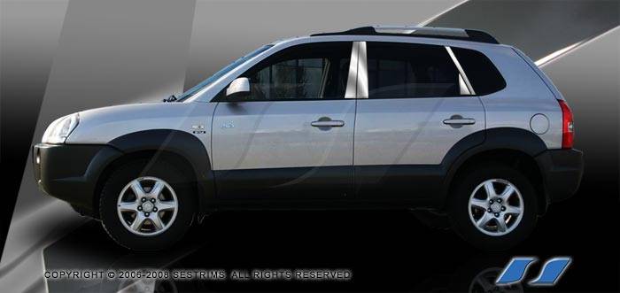 SES Trim - Hyundai Tucson SES Trim Pillar Post - 304 Mirror Shine Stainless Steel - 6PC - P220