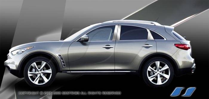 SES Trim - Infiniti FX45 SES Trim Pillar Post - 304 Mirror Shine Stainless Steel - 6PC - P239