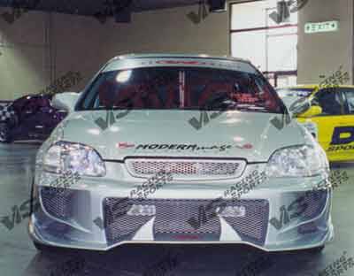 VIS Racing - Honda Civic VIS Racing Invader-4 Front Bumper - 96HDCVC2DINV4-001
