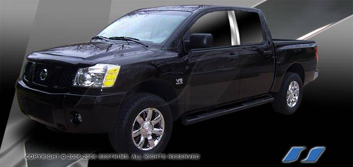 SES Trim - Nissan Titan SES Trim Pillar Post - 304 Mirror Shine Stainless Steel - 4PC - P254