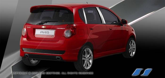 SES Trim - Chevrolet Aveo SES Trim Pillar Post - 304 Mirror Shine Stainless Steel - 6PC - P256