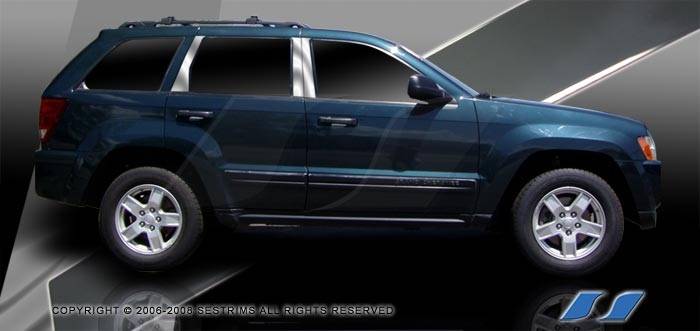 SES Trim - Jeep Grand Cherokee SES Trim Pillar Post - 304 Mirror Shine Stainless Steel - 6PC - P259