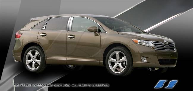 SES Trim - Toyota Venza SES Trim Pillar Post - 304 Mirror Shine Stainless Steel - 8PC - P263