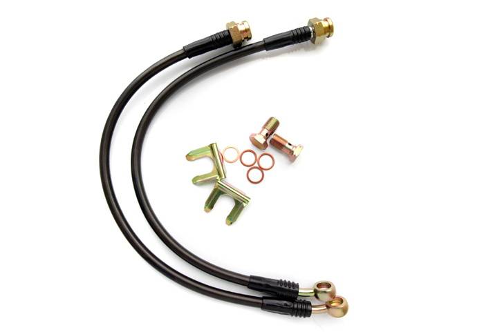 Agency Power - Chevrolet Corvette Agency Power Steel Braided Brake Lines - Front - AP-C6-405