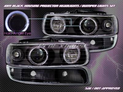 Custom - JDM Black Halo Headlights Combo