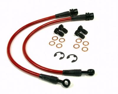 Agency Power - Ford Mustang Agency Power Steel Braided Brake Lines - Front - AP-MC9904-405