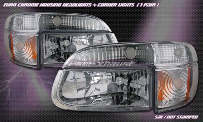 Custom - Euro Chrome Headlights With Corner