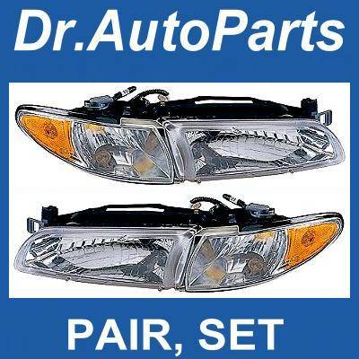 Custom - Chrome Euro Headlights Amber Corner