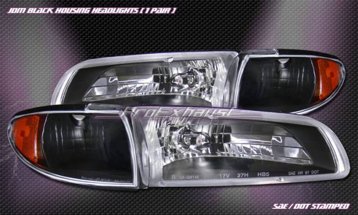 Custom - JDM Black Housing Headlights Black Corner