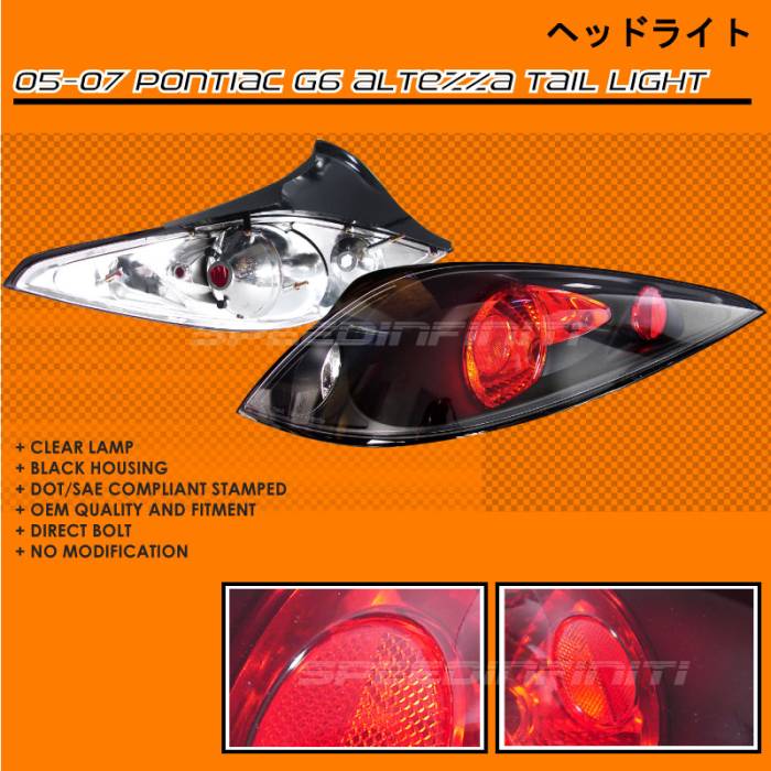 Custom - Black Clear Taillights Coupe