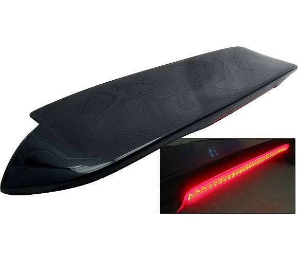 4 Car Option - Honda Civic HB 4 Car Option Fiberglass Roof Spoiler with LED - AS-SPHC92FRP-LED