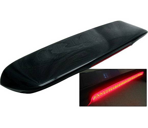 4 Car Option - Honda Civic HB 4 Car Option Fiberglass Roof Spoiler with LED - AS-SPHC96FRP-LED
