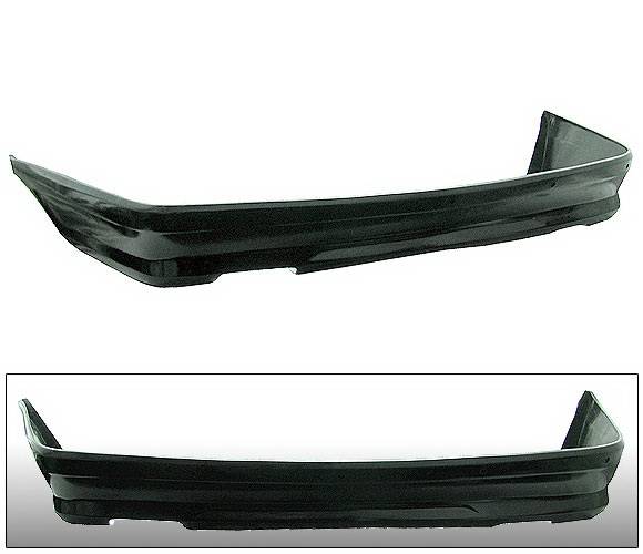 4 Car Option - Mercedes-Benz C Class 4 Car Option Polyurethane Rear Bumper Lip - BLR-MBW202-PU