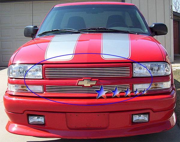 APS - Chevrolet S10 APS Billet Grille - Criss Cross - Upper - Aluminum - C65705A