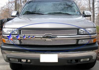 APS - Chevrolet Suburban APS Wire Mesh Grille - Upper - Stainless Steel - C75701T