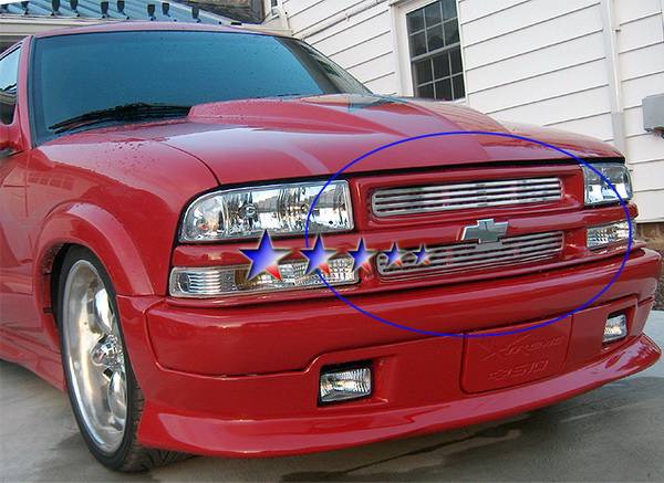APS - Chevrolet Blazer APS CNC Grille - Criss Cross Style - Upper - Aluminum - C95705A