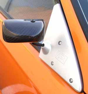 APR Performance - APR Performance Side Mirror - Carbon Fiber - Formula 3 Style - Silver - CB801403S