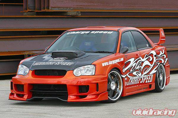 Chargespeed - Subaru Impreza Chargespeed Peanut Eye Wide Body Super GT Front Bumper with Straight Center - CS977FBSW