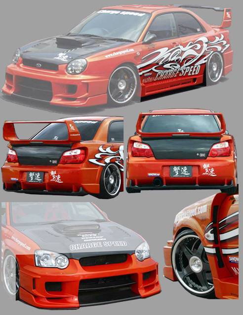 Chargespeed - Subaru Impreza Chargespeed Peanut Eye Wide Body Super GT Full Body Kit with Straight Center - CS977FKSW