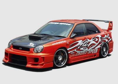 Chargespeed - Subaru Impreza Chargespeed Wide Body Super GT Side Skirts with Cover - Pair - CS978SSW
