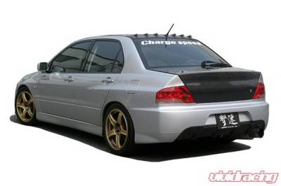 Chargespeed - Mitsubishi Lancer Chargespeed Rear Bumper with OEM JDM Evo IX Rear Bumper Style with Center Diffuser