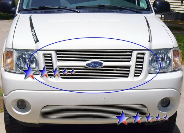 APS - Ford Explorer APS Billet Grille - Upper - Stainless Steel - F65323S