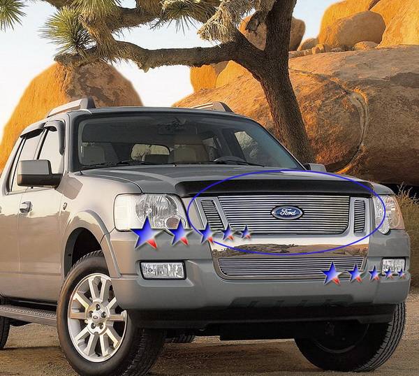 APS - Ford Explorer APS Billet Grille - with Logo Opening - Upper - Aluminum - F65536A