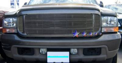 APS - Ford F250 APS Billet Grille - Center - Upper - Stainless Steel - F65708S