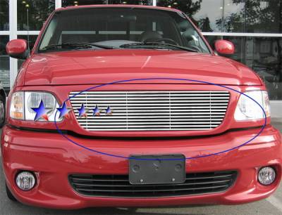 APS - Ford F150 APS Phat Grille - Honeycomb Style without Logo Opening - Upper - Stainless Steel - F65712T