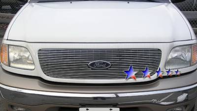 APS - Ford Expedition APS Billet Grille - with Logo Opening - Upper - Aluminum - F65731A