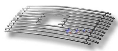 APS - Ford Excursion APS Tubular Grille - Center with Logo Opening - Upper - Stainless Steel - F68000S