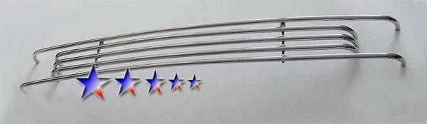 APS - Ford F550 APS Tubular Grille - Center with Fog Lights Covered - Bumper - Stainless Steel - F68002S