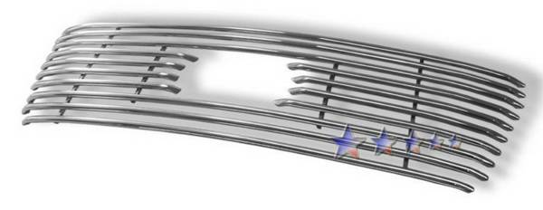 APS - Ford F150 APS Tubular Grille - Honeycomb with Logo Opening - Upper - Stainless Steel - F68024S