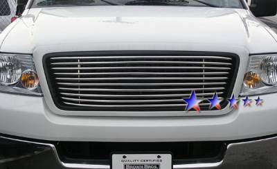 APS - Ford F150 APS Tubular Grille - Honeycomb without Logo Opening - Upper - Stainless Steel - F68025S