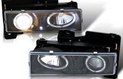 WinJet - Chevrolet Suburban WinJet Headlight - Black & Clear - WJ10-0002-04